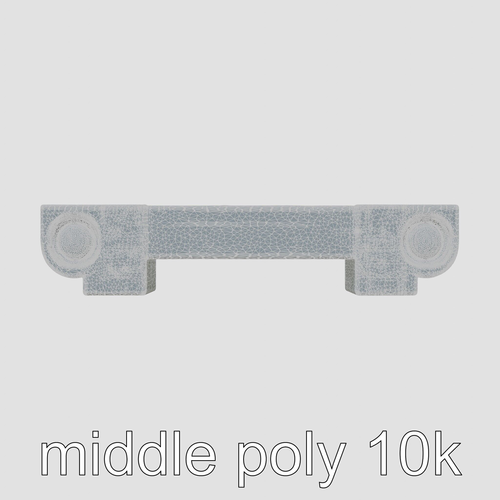 Reconciliation Bench Stele Marble Mosaic Low-poly 3D model_17