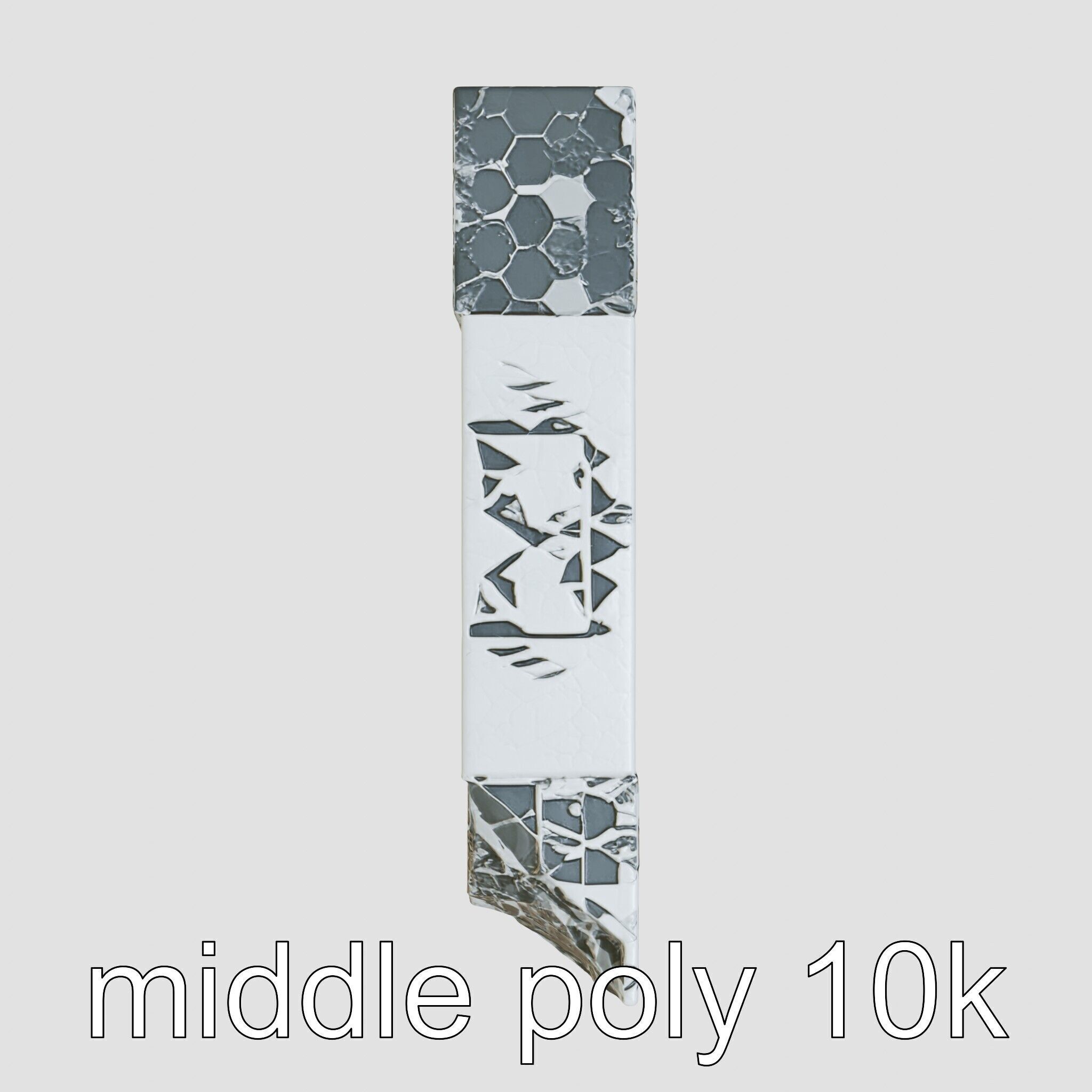 Reconciliation Bench Stele Marble Mosaic Low-poly 3D model_20