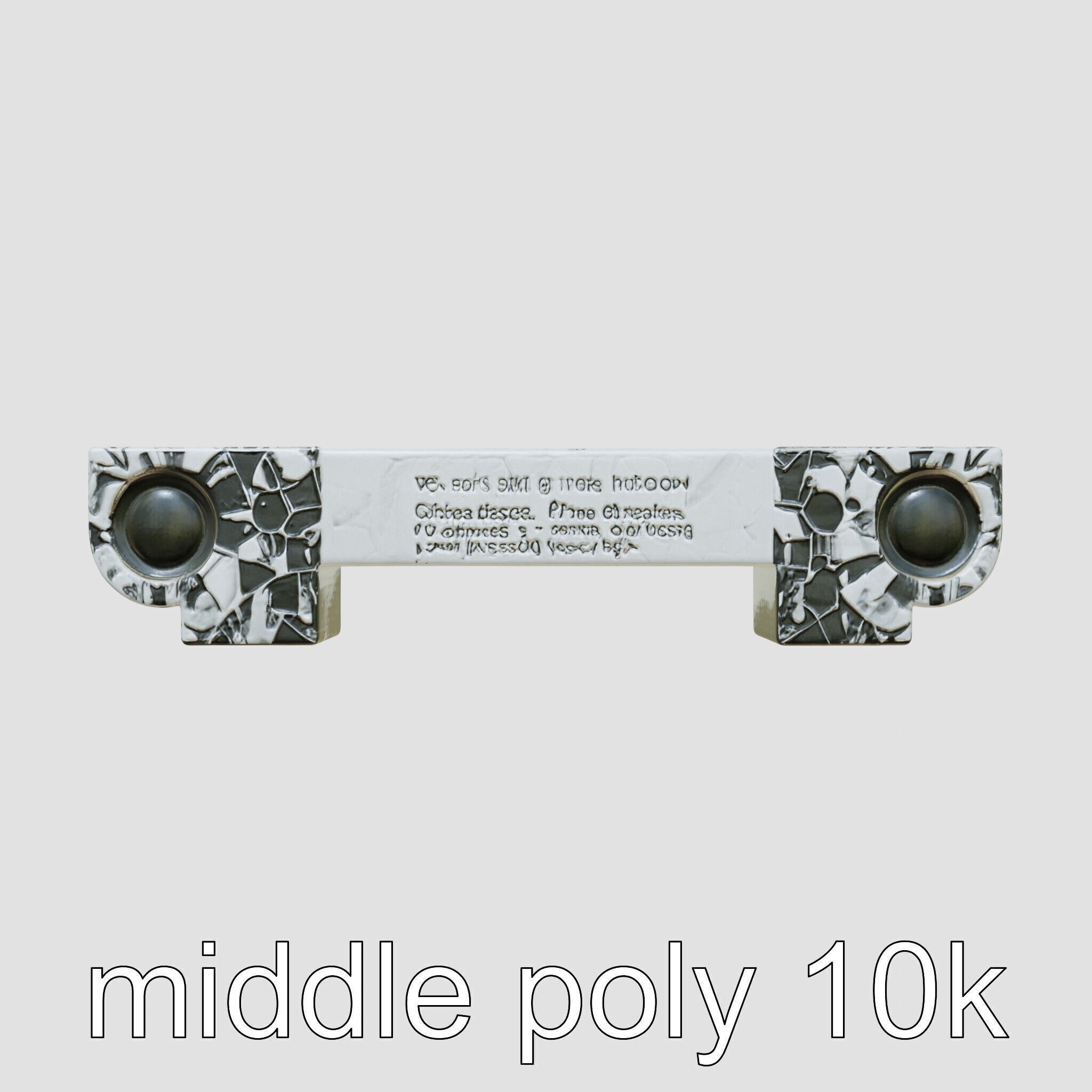 Reconciliation Bench Stele Marble Mosaic Low-poly 3D model_14