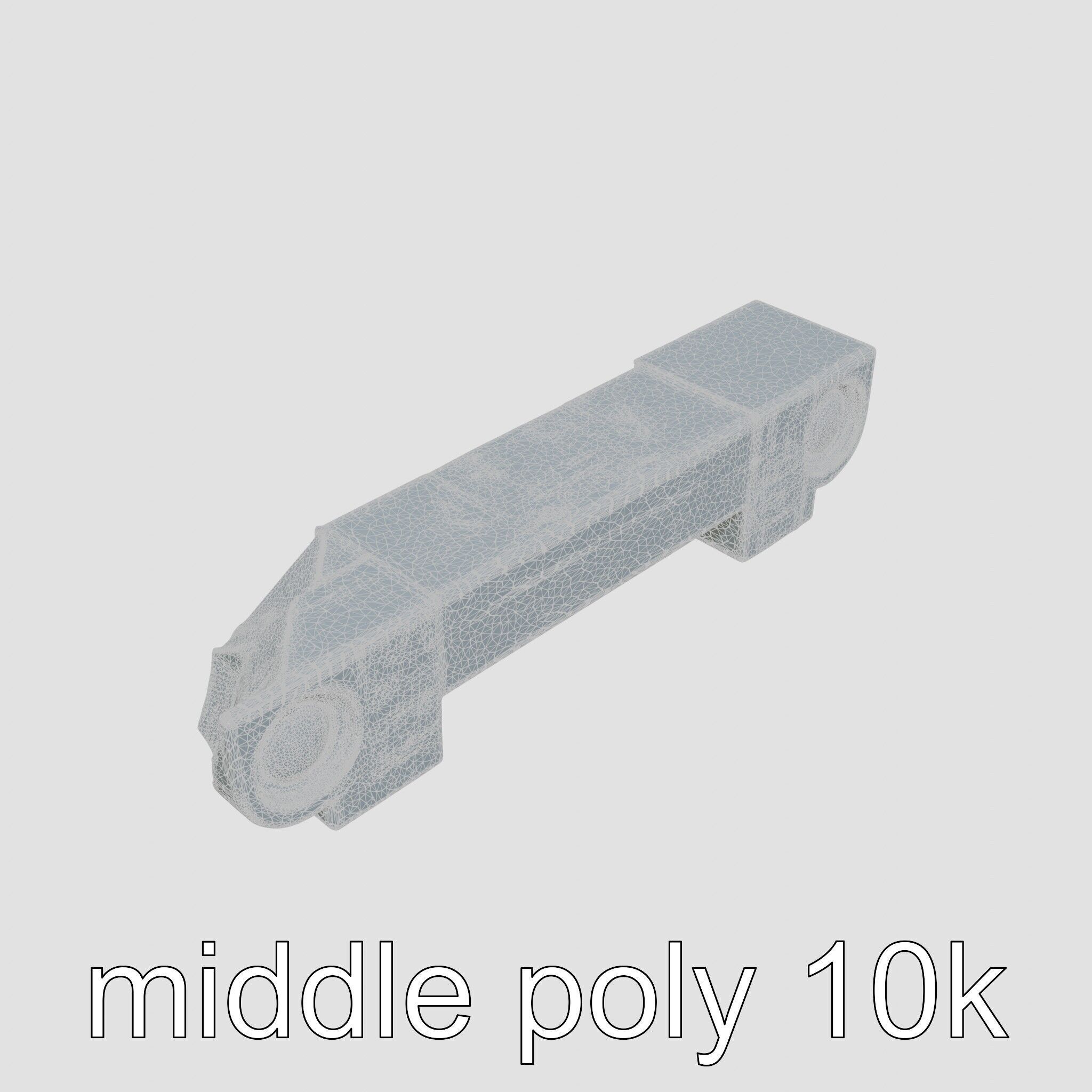 Reconciliation Bench Stele Marble Mosaic Low-poly 3D model_11