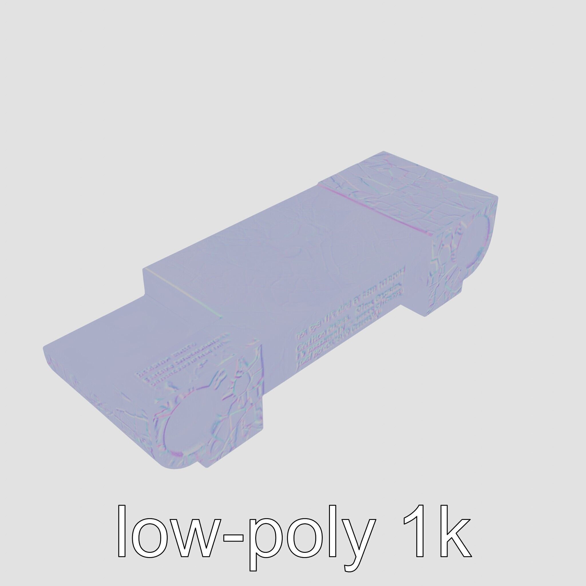 Reconciliation Bench Stele Marble Mosaic Low-poly 3D model_27