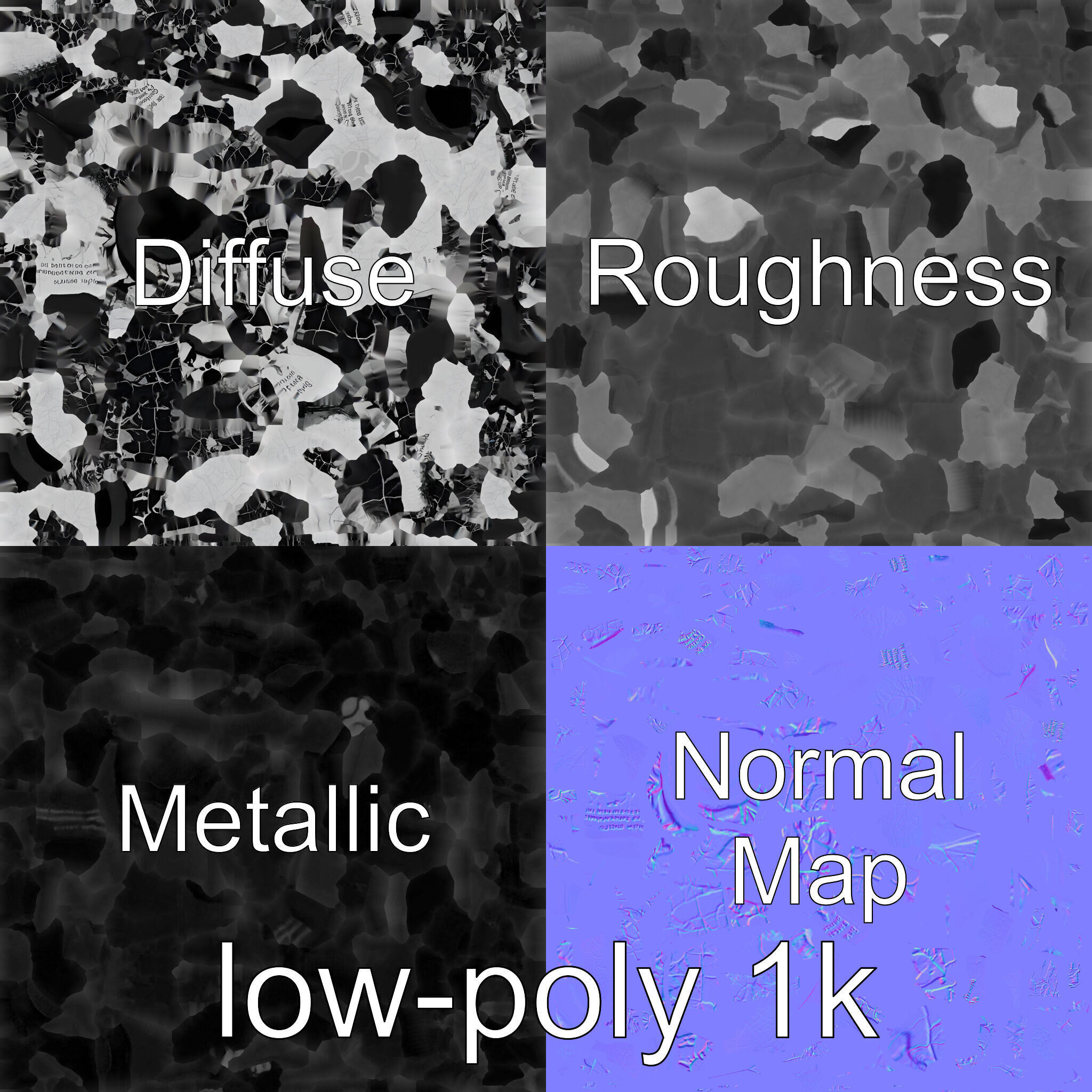 Reconciliation Bench Stele Marble Mosaic Low-poly 3D model_30