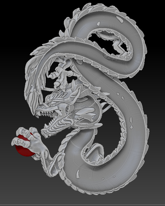 Dragon Pendant 3D print model_2