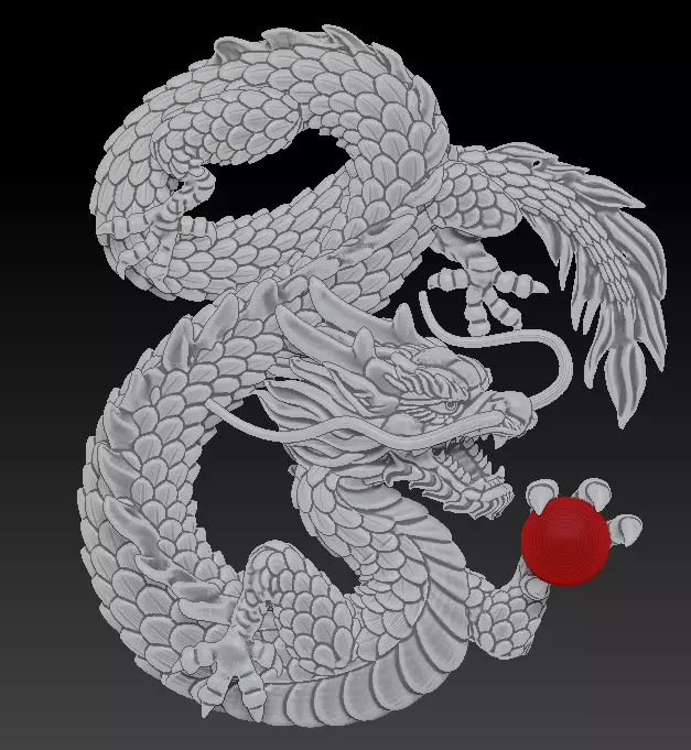 Dragon Pendant 3D print model_0