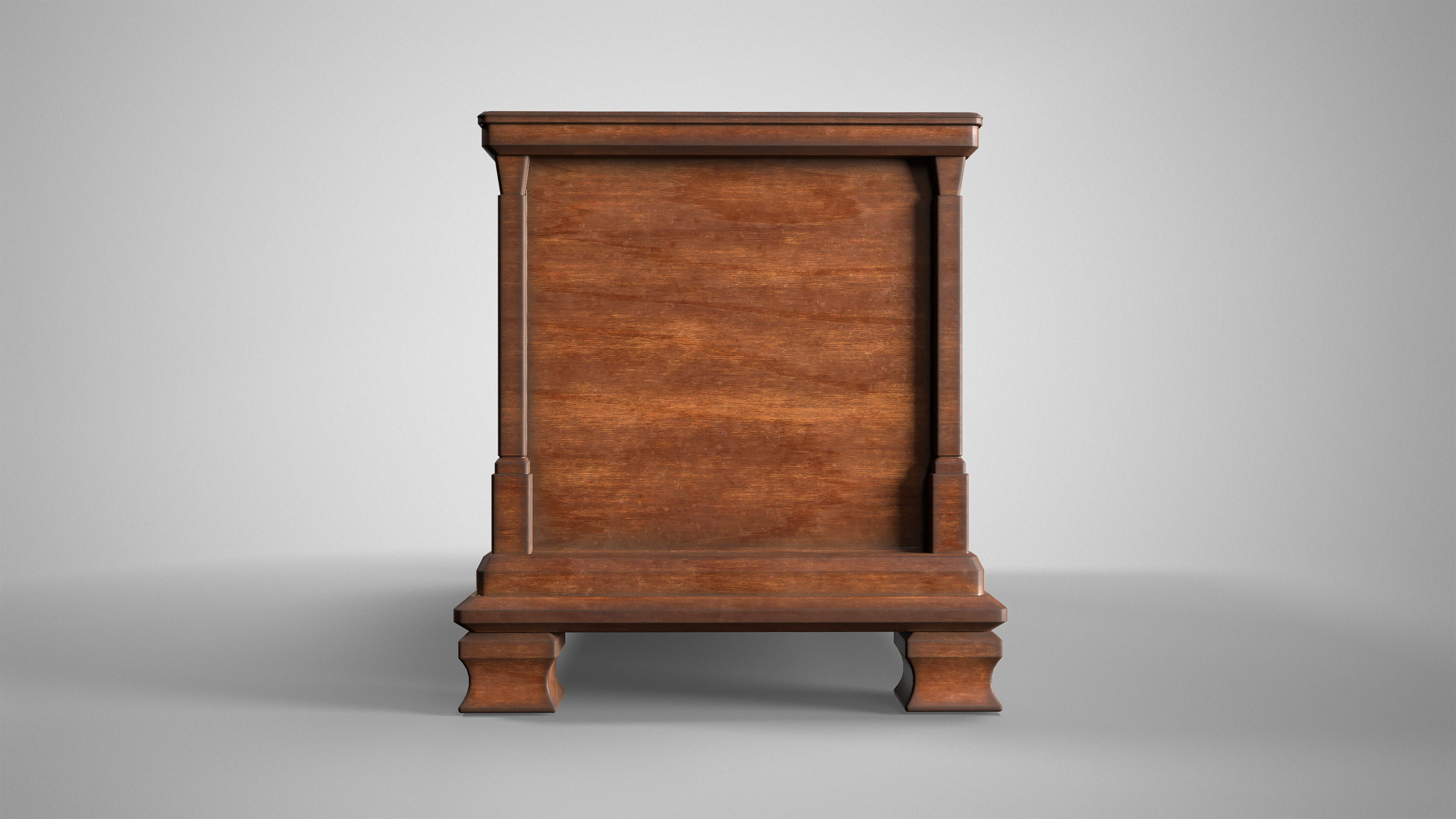 Antique Sideboard Cabinet - Medieval Wooden Cupboard AAA Low-poly 3D model_5
