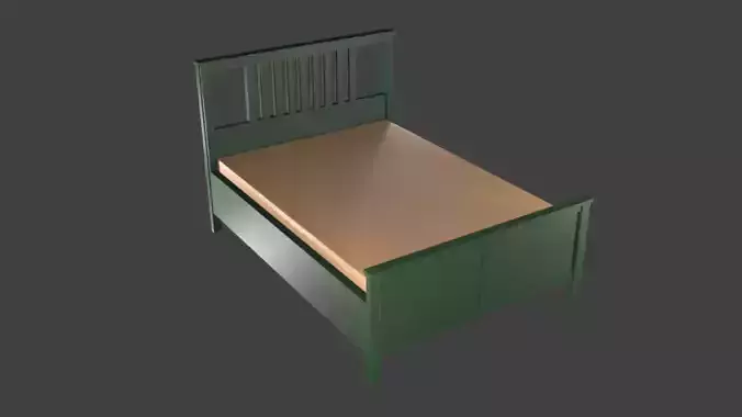 King Size Divan Green Wood