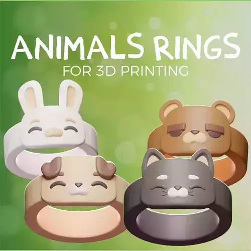 Animals Rings - For 3d printing