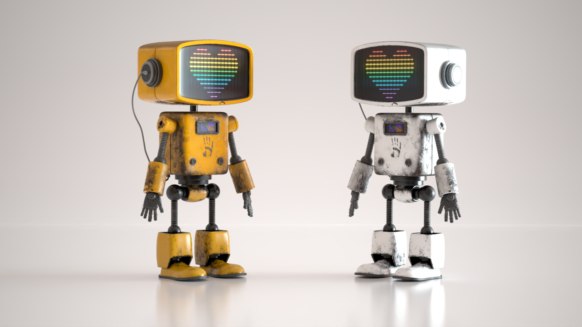 Retro Robot  Game-Ready 3D Model Low-poly 3D model_4