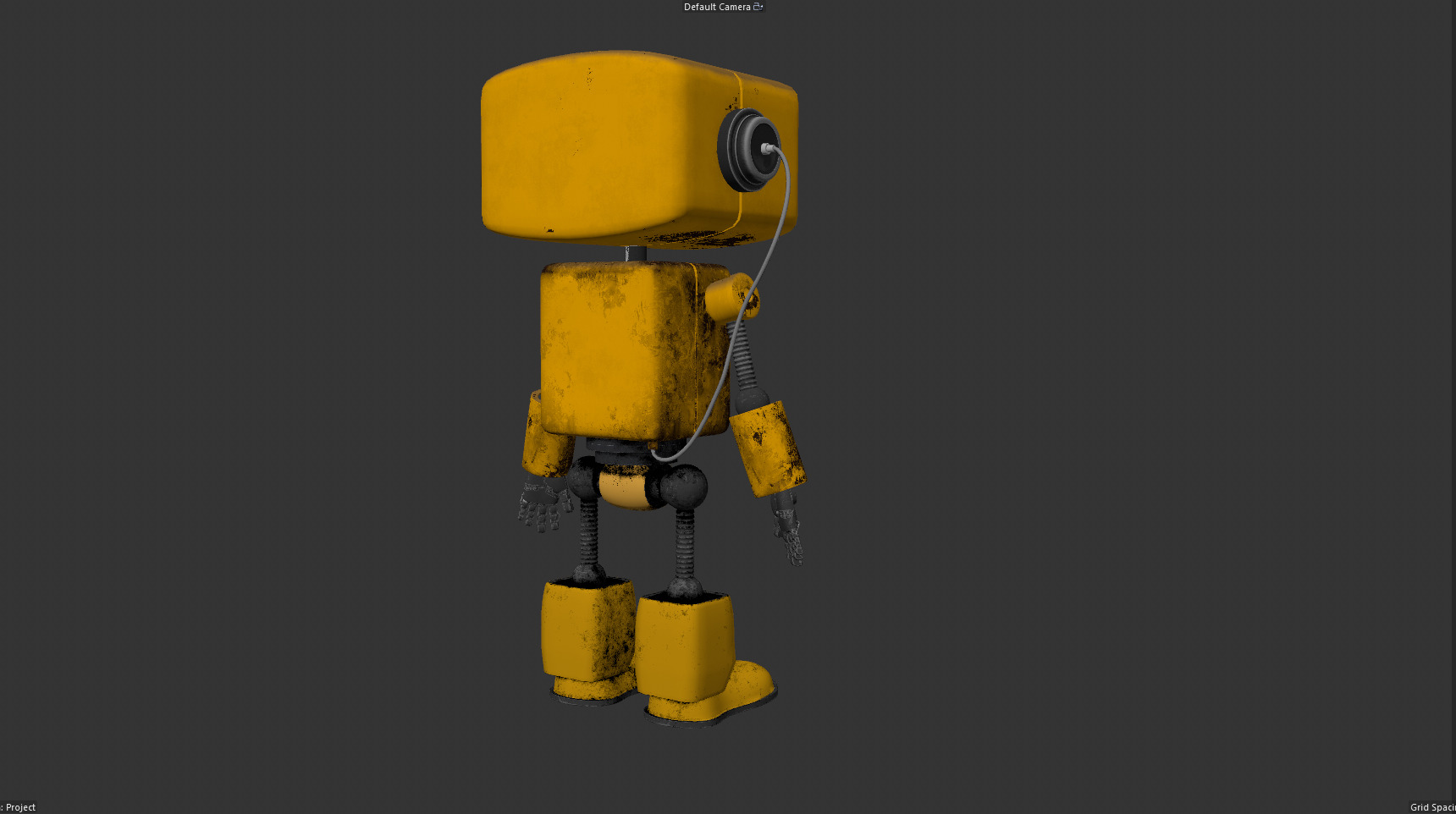 Retro Robot  Game-Ready 3D Model Low-poly 3D model_10