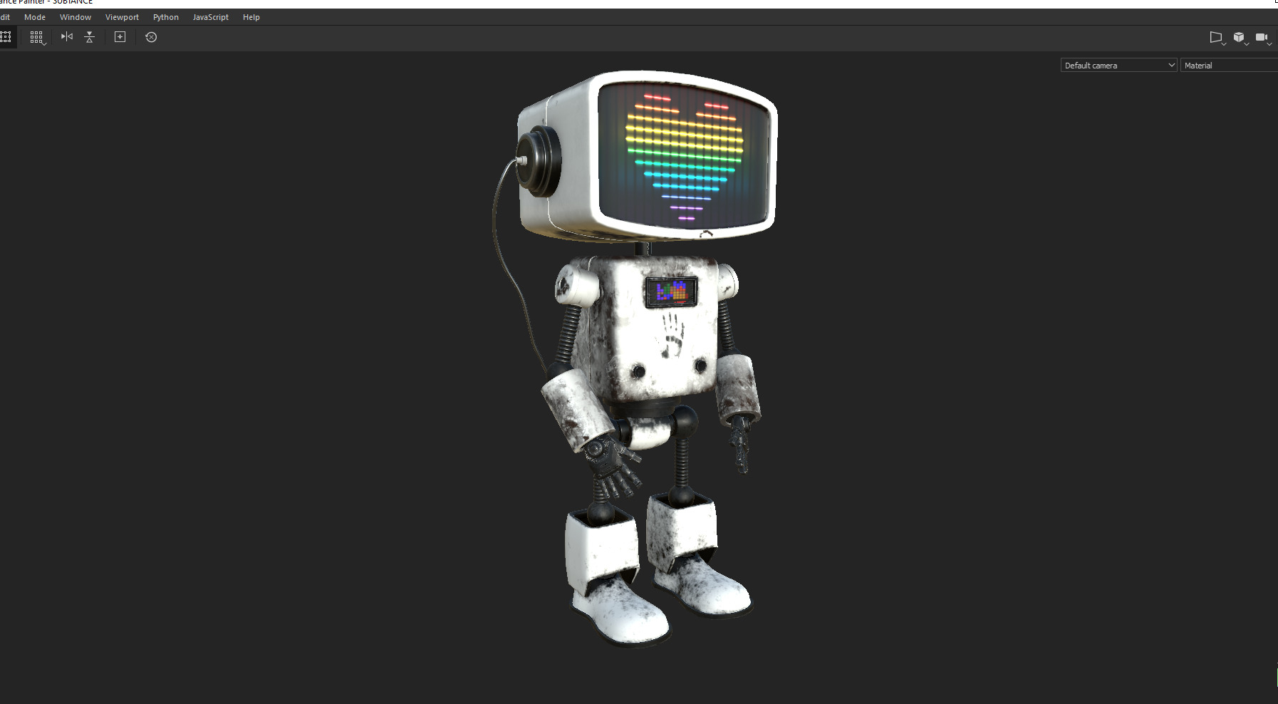 Retro Robot  Game-Ready 3D Model Low-poly 3D model_14