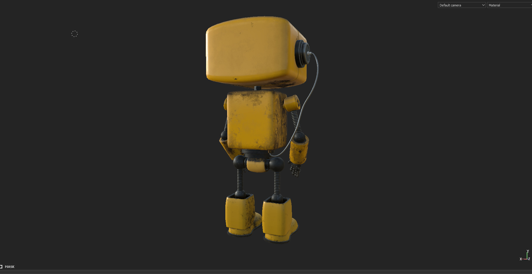Retro Robot  Game-Ready 3D Model Low-poly 3D model_13