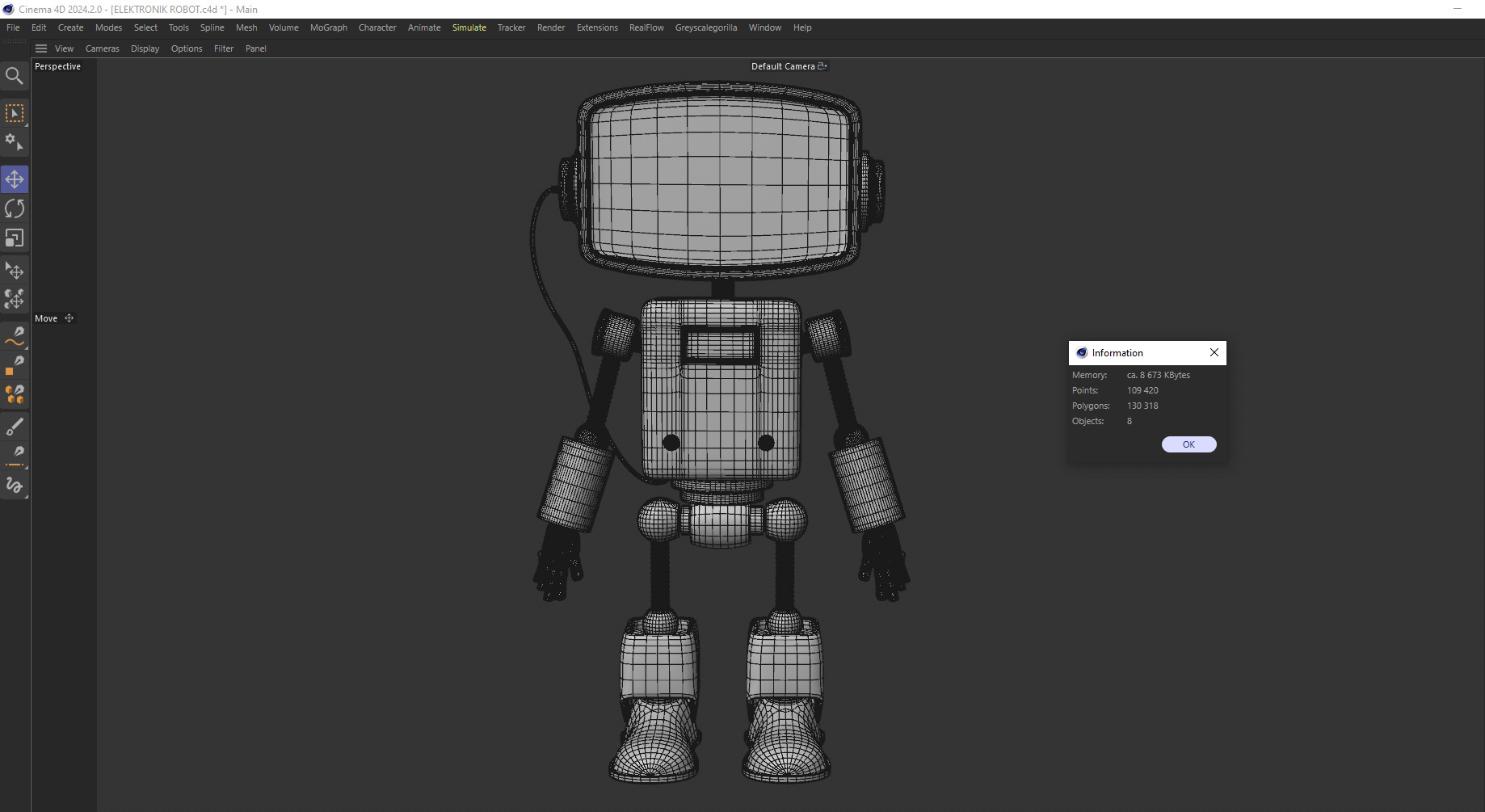 Retro Robot  Game-Ready 3D Model Low-poly 3D model_19