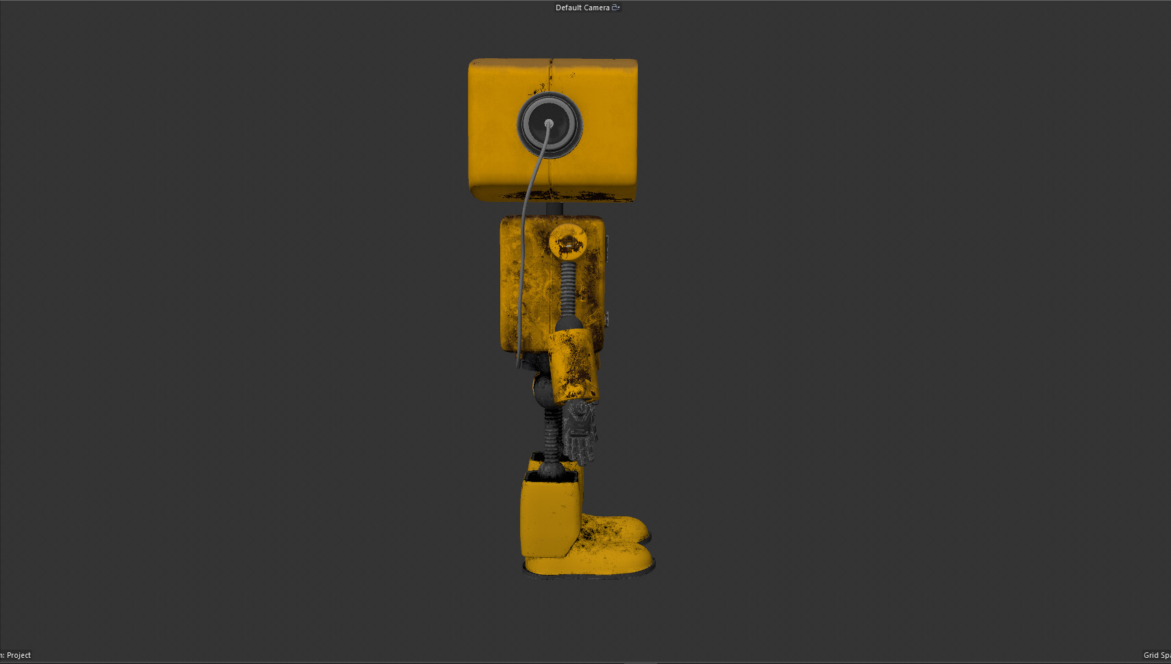Retro Robot  Game-Ready 3D Model Low-poly 3D model_9