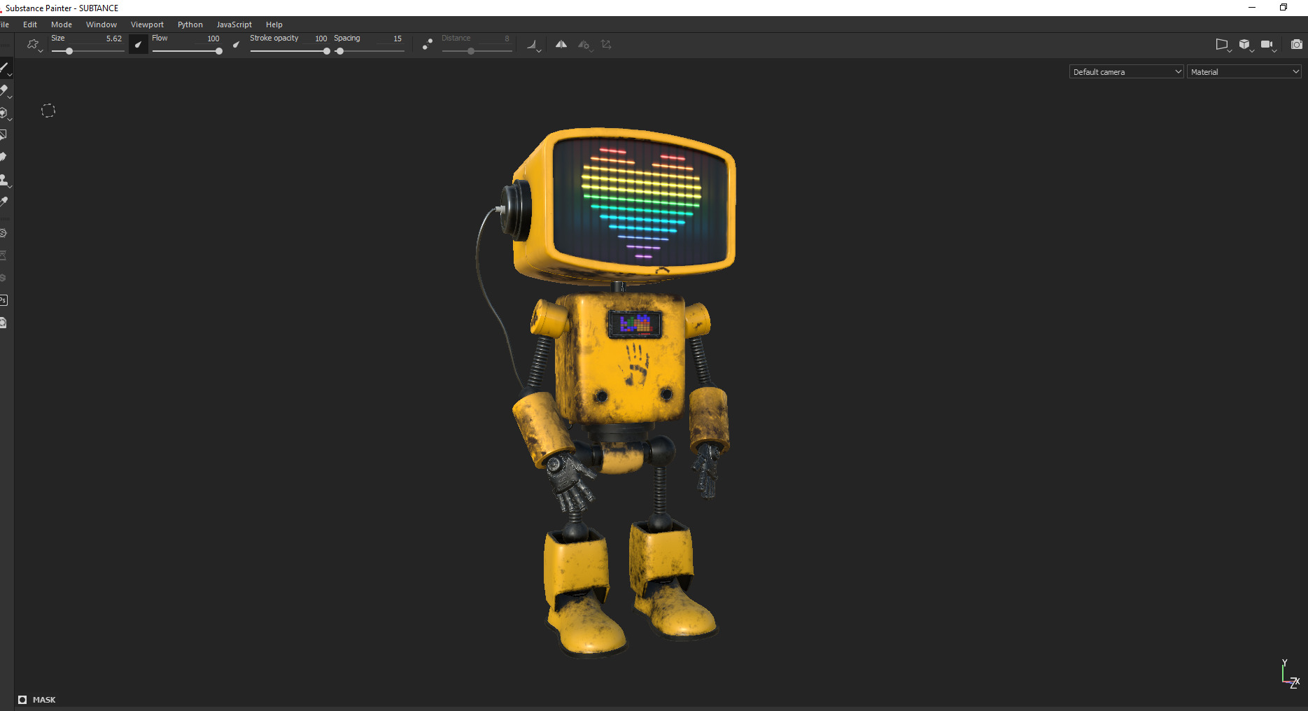 Retro Robot  Game-Ready 3D Model Low-poly 3D model_11