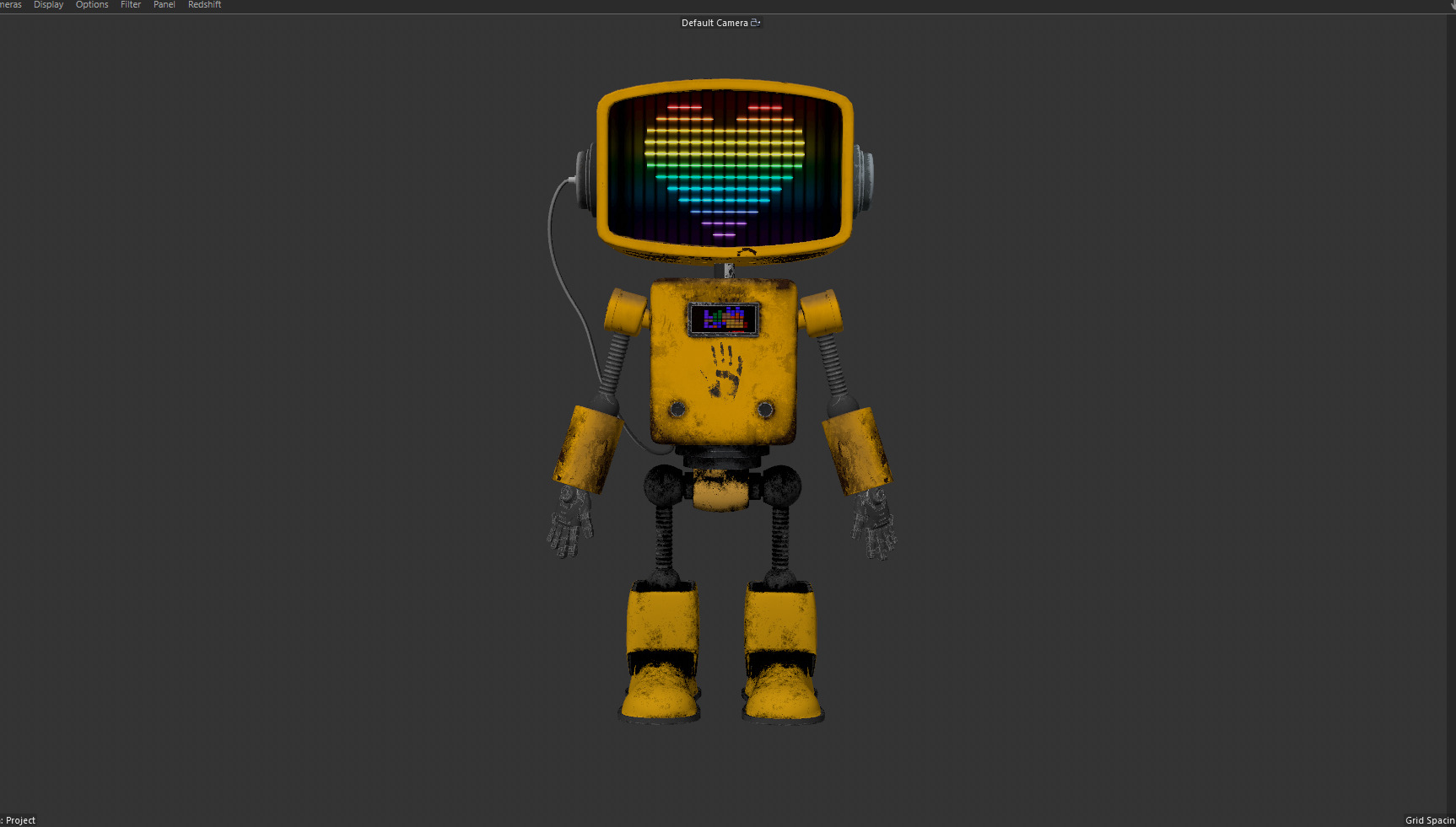 Retro Robot  Game-Ready 3D Model Low-poly 3D model_8