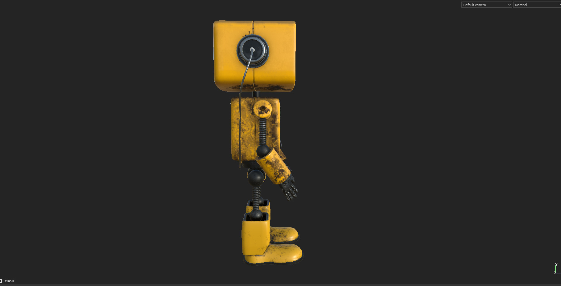 Retro Robot  Game-Ready 3D Model Low-poly 3D model_12