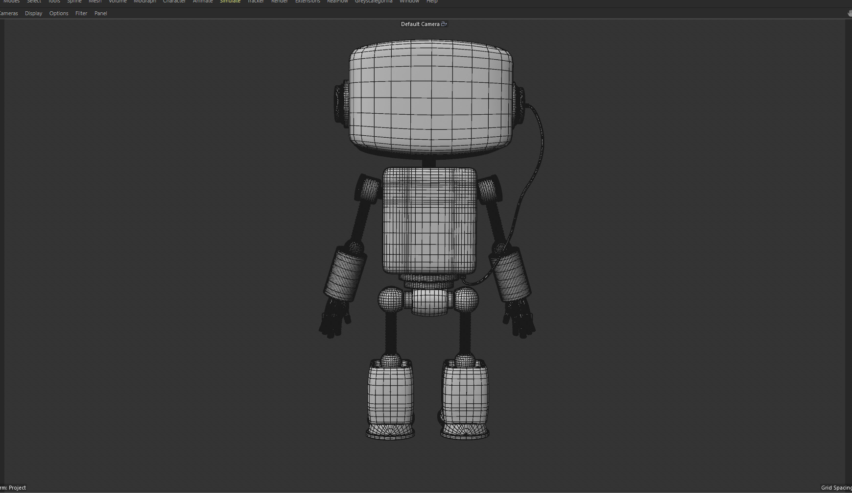 Retro Robot  Game-Ready 3D Model Low-poly 3D model_20