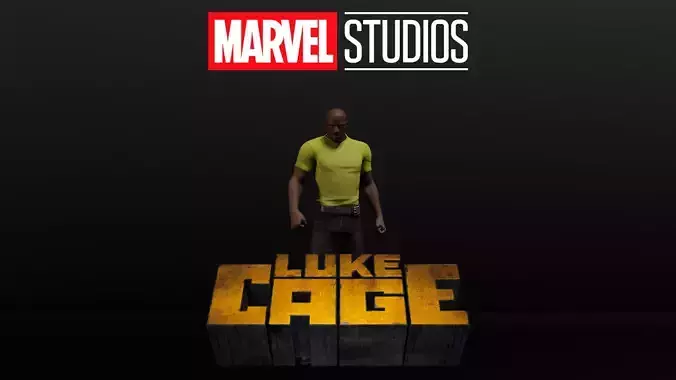 Luke Cage Low-poly 3D model