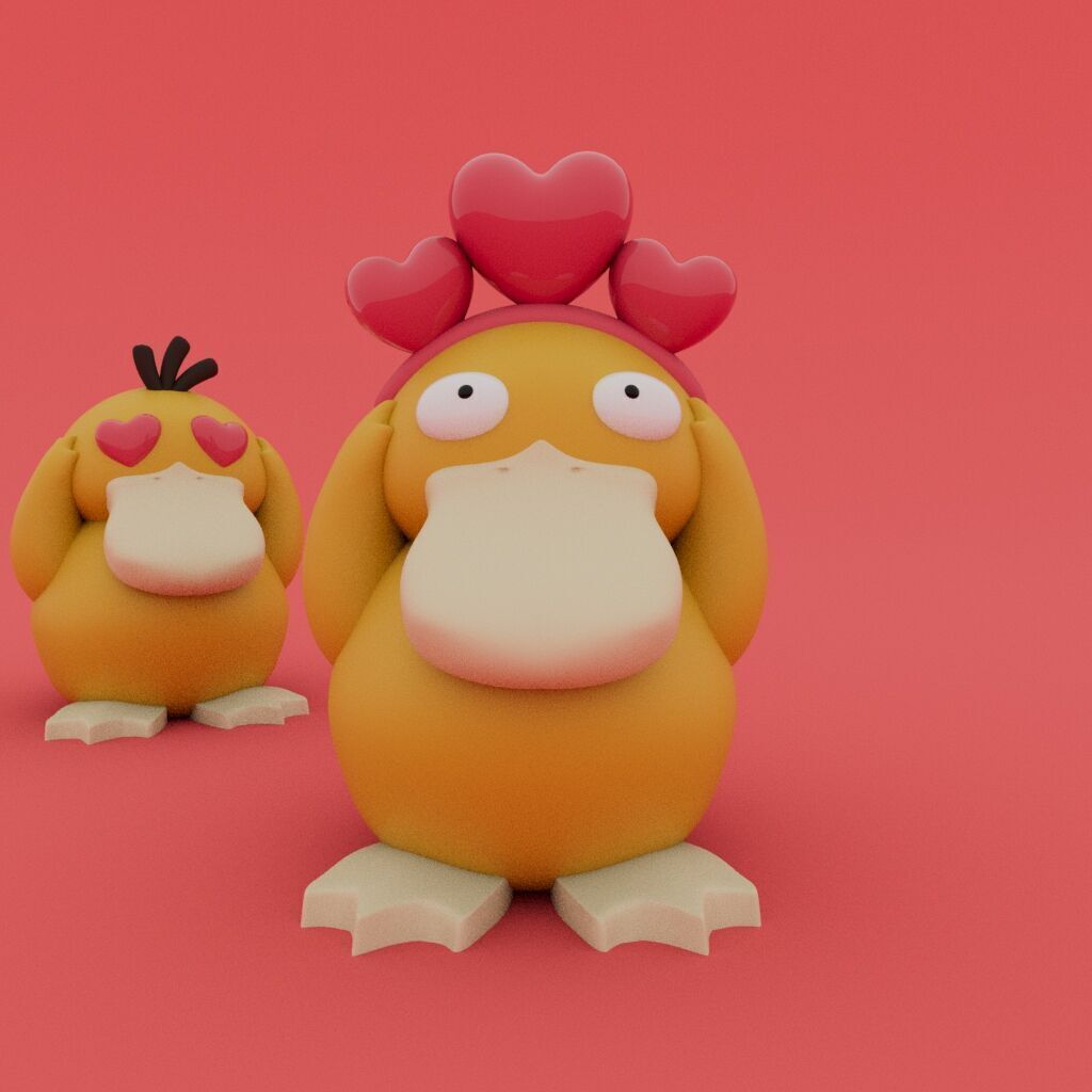 Valentines Special - Psyduck 3D print model_1