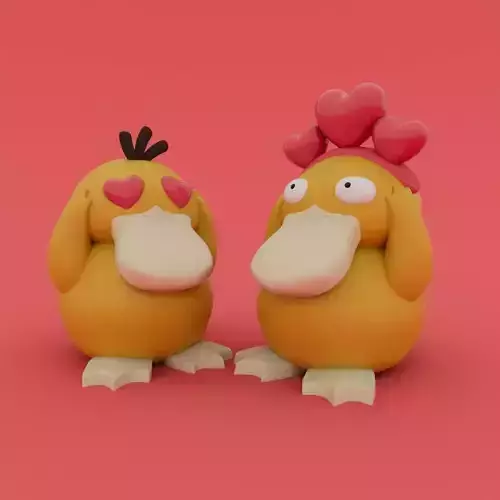 Valentines Special - Psyduck 3D print model