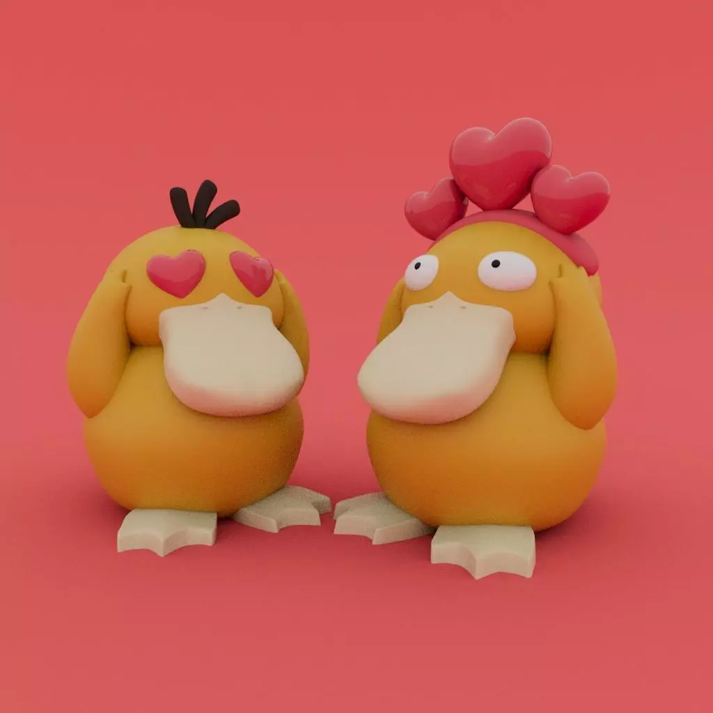 Valentines Special - Psyduck 3D print model_0