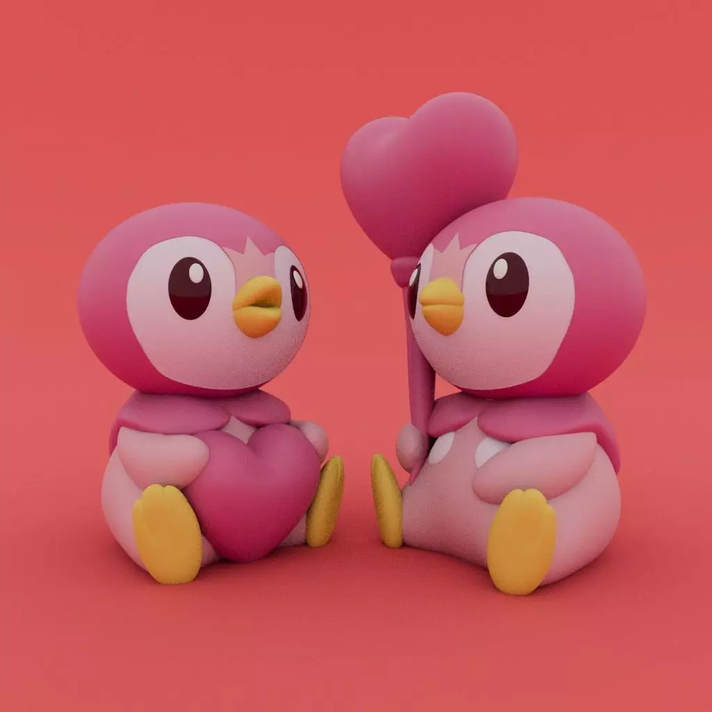 Valentines Special - Piplup 3D print model_0