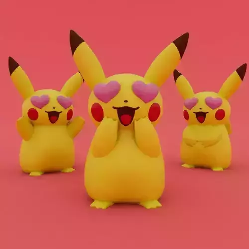 Valentines Special - Pikachu 3D print model
