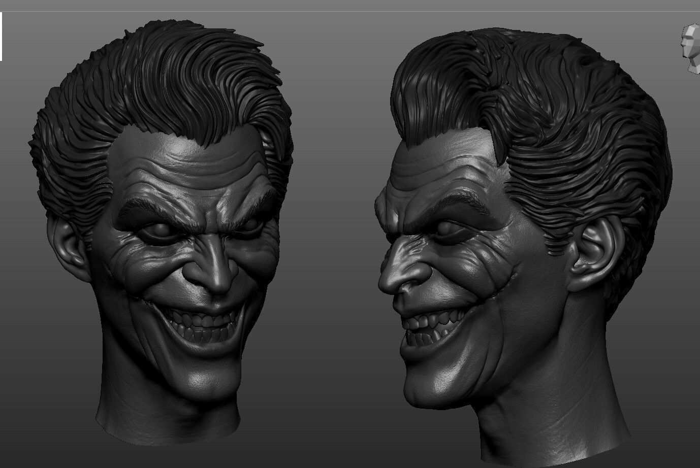 Joker head 3D print model_1