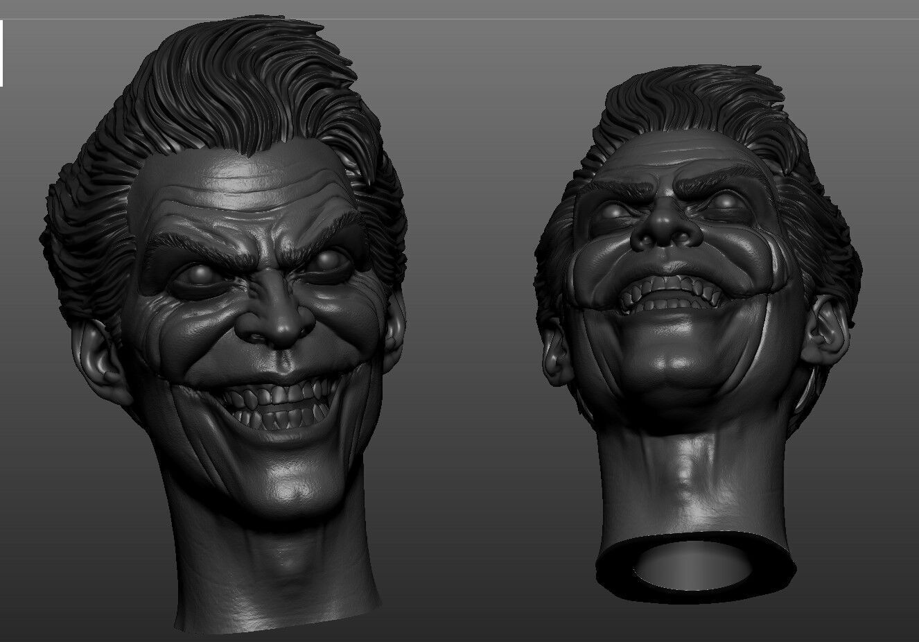 Joker head 3D print model_3