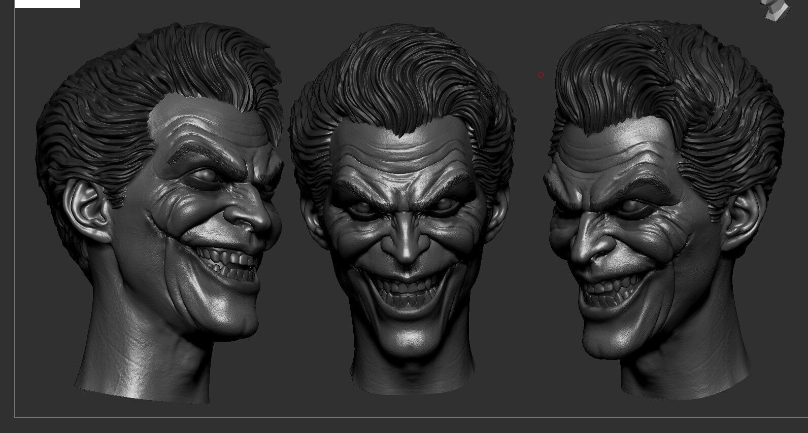 Joker head 3D print model_5