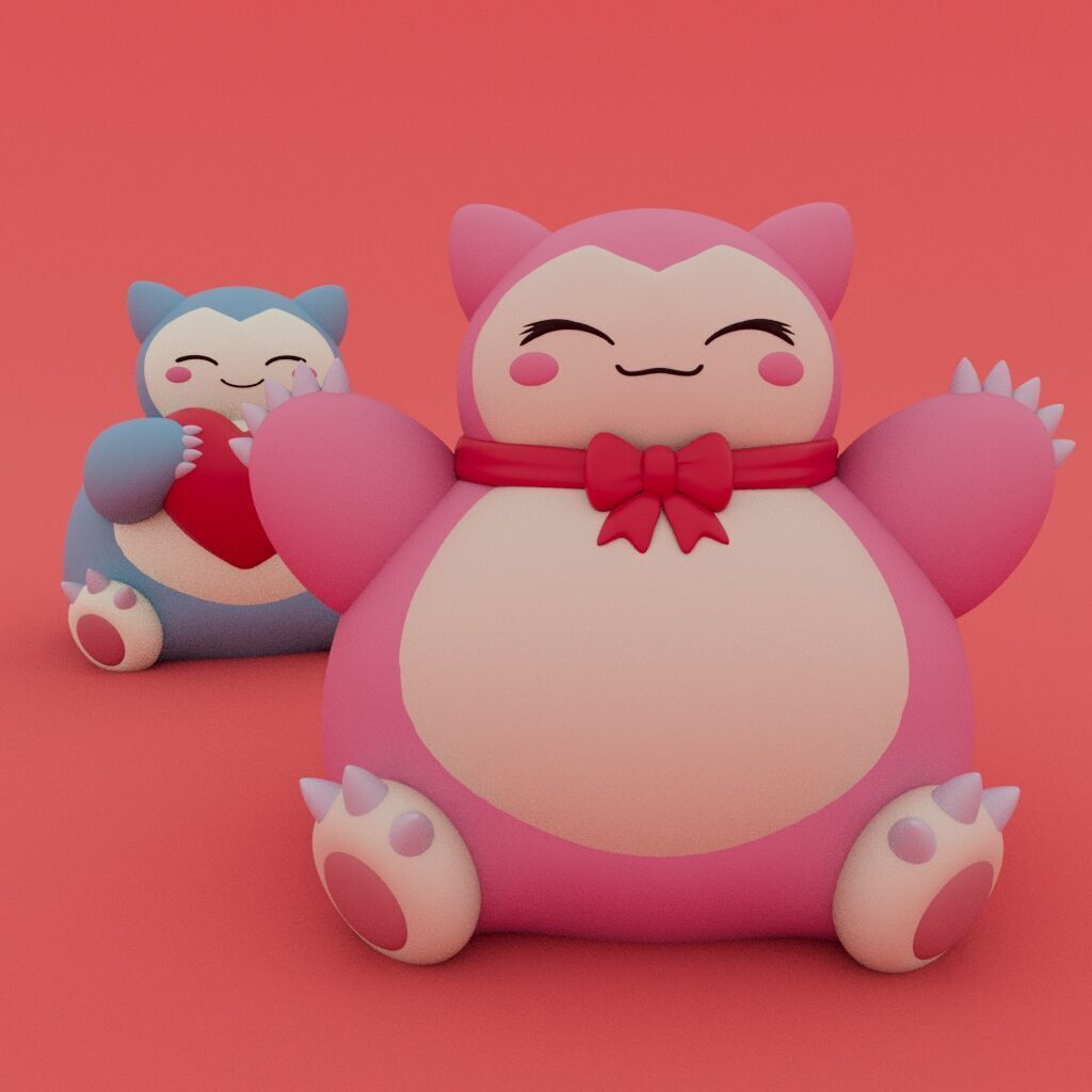 Valentines Special - Snorlax 3D print model_1