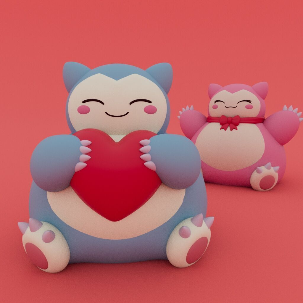 Valentines Special - Snorlax 3D print model_2