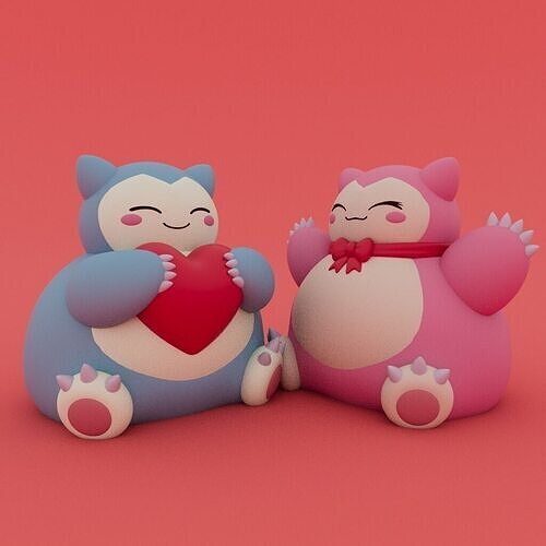 Valentines Special - Snorlax 3D print model