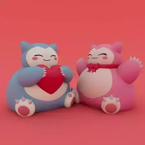 Valentines Special - Snorlax 3D print model Valentines Special - Snorlax 3D print model