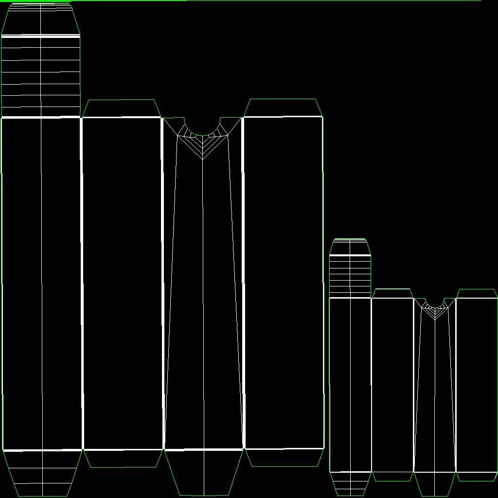 Two Type Lipstick Paper Box Closed Opened Unwrapped Low-poly 3D model_10