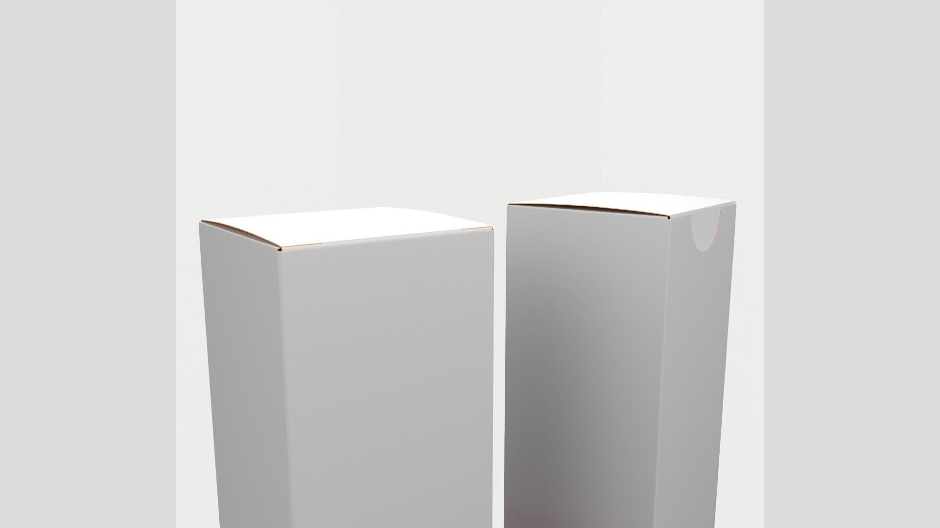 Two Type Lipstick Paper Box Closed Opened Unwrapped Low-poly 3D model_2