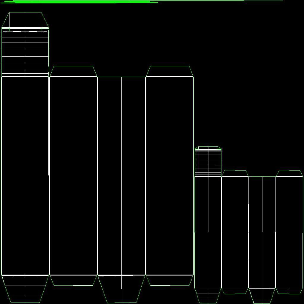 Two Type Lipstick Paper Box Closed Opened Unwrapped Low-poly 3D model_9