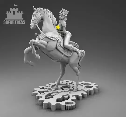 The girl on the horse 2 3D print model
