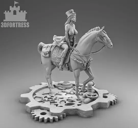The girl on the horse 3D print model
