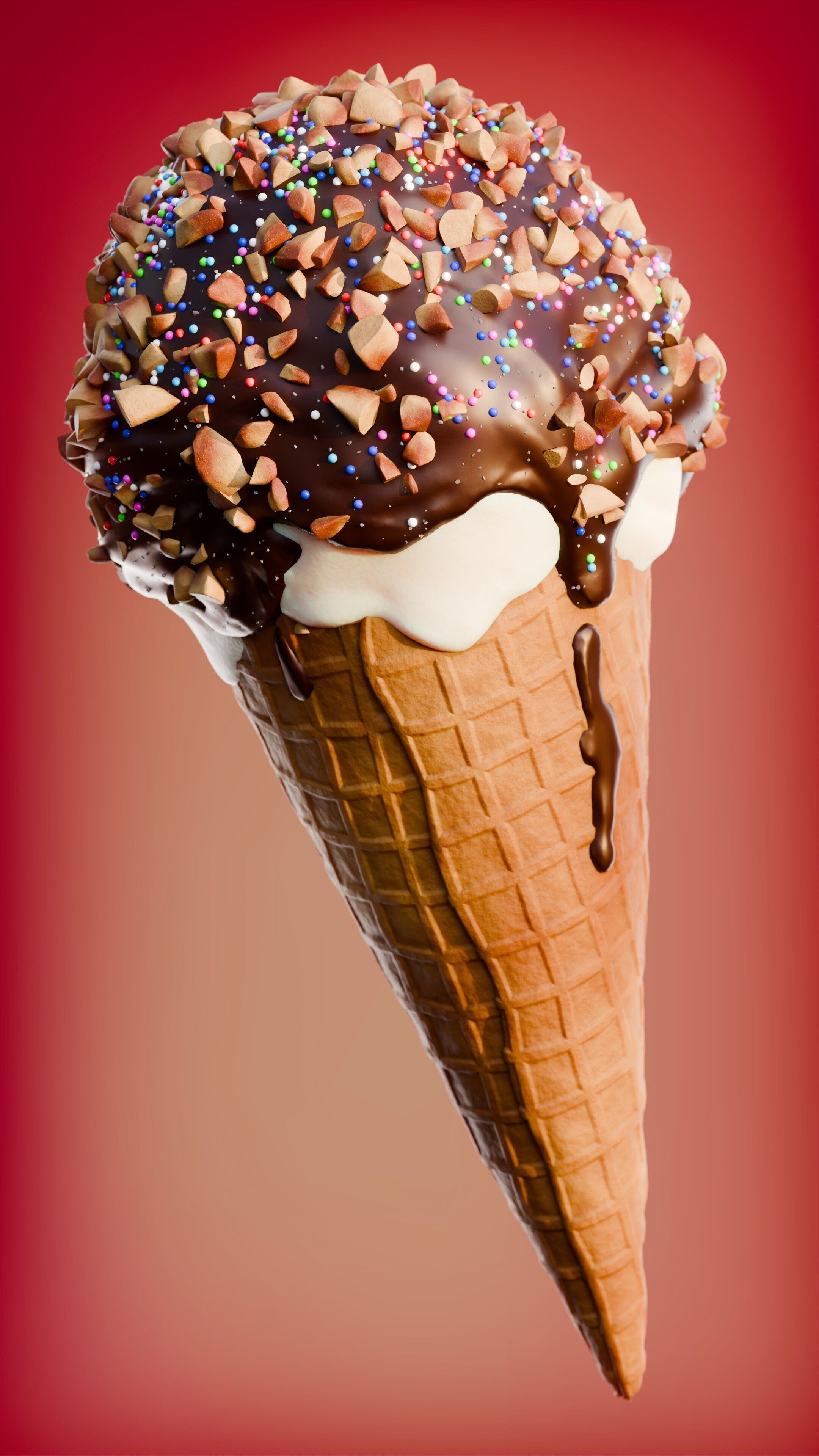 Ice Cream Drumsticks 3D model_11