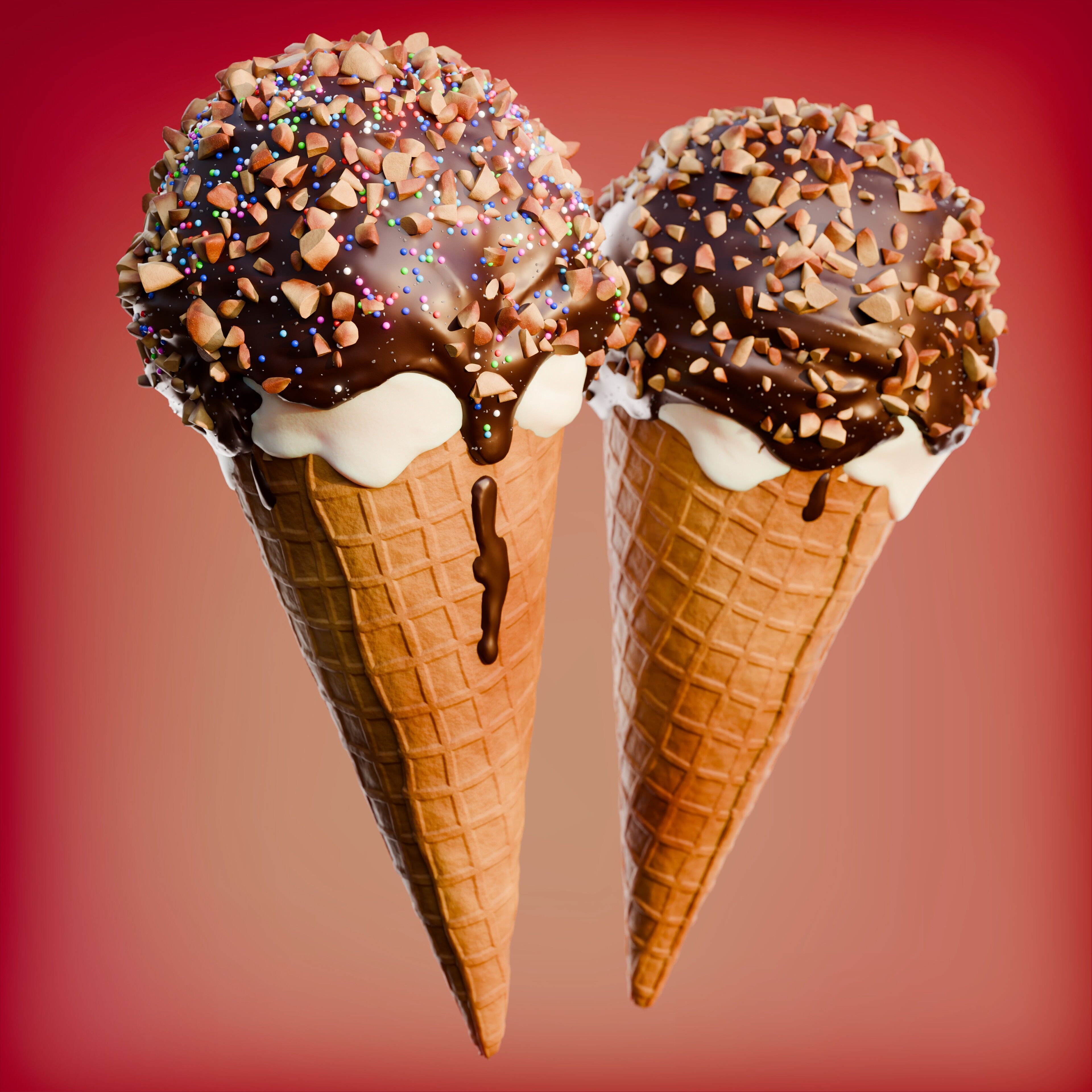 Ice Cream Drumsticks 3D model_8