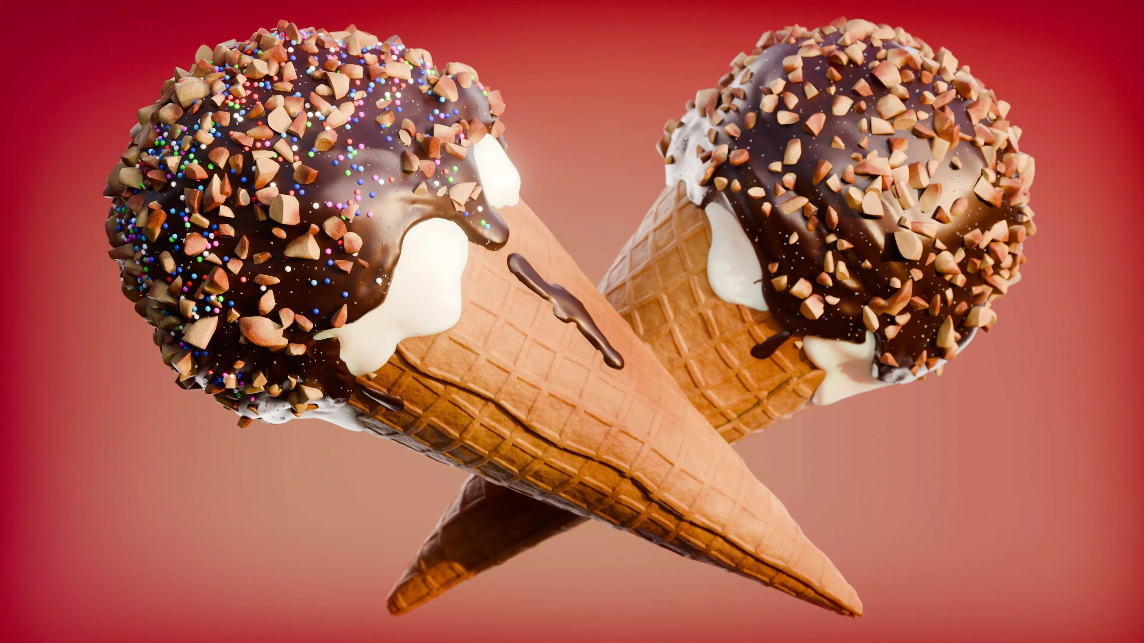 Ice Cream Drumsticks 3D model_0