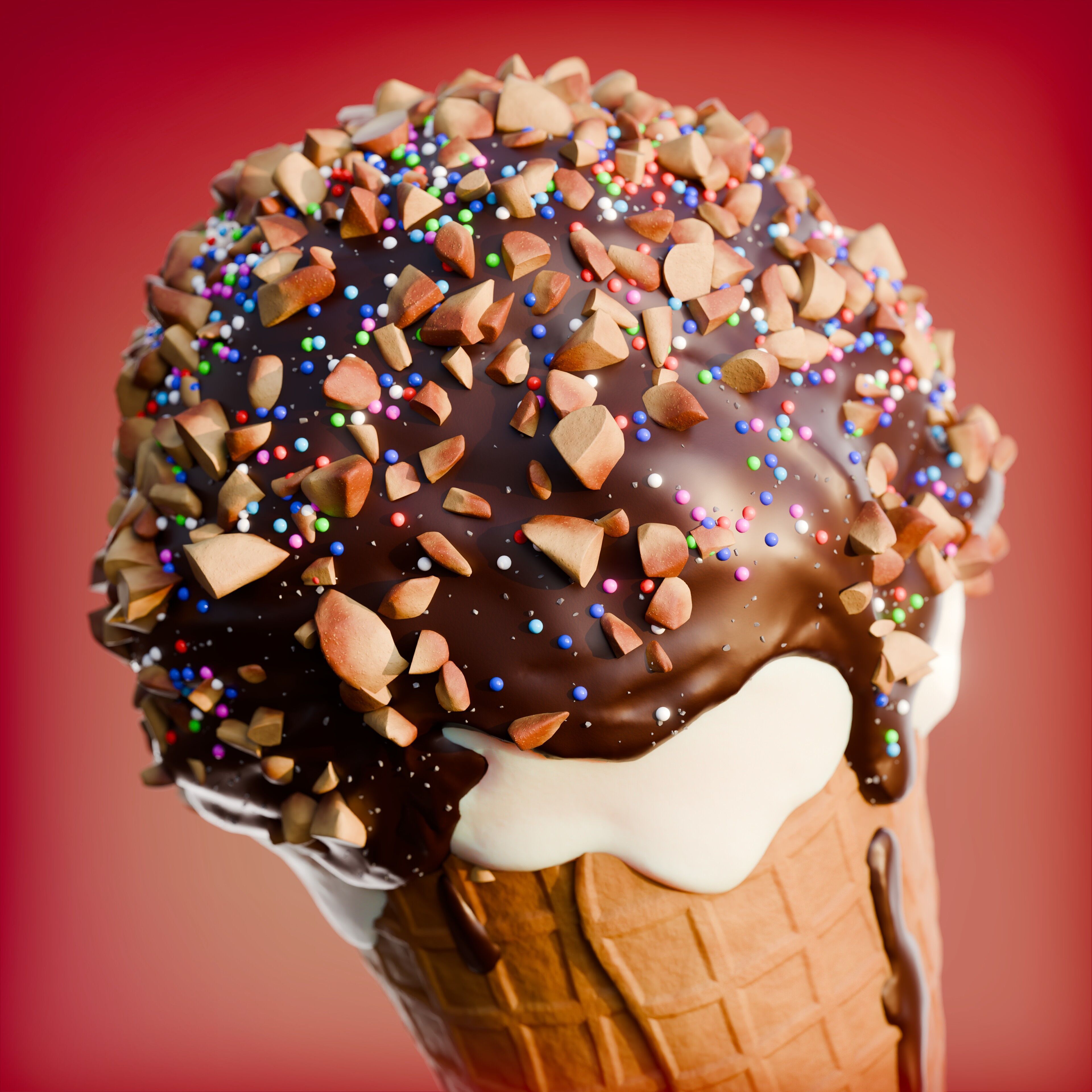 Ice Cream Drumsticks 3D model_14