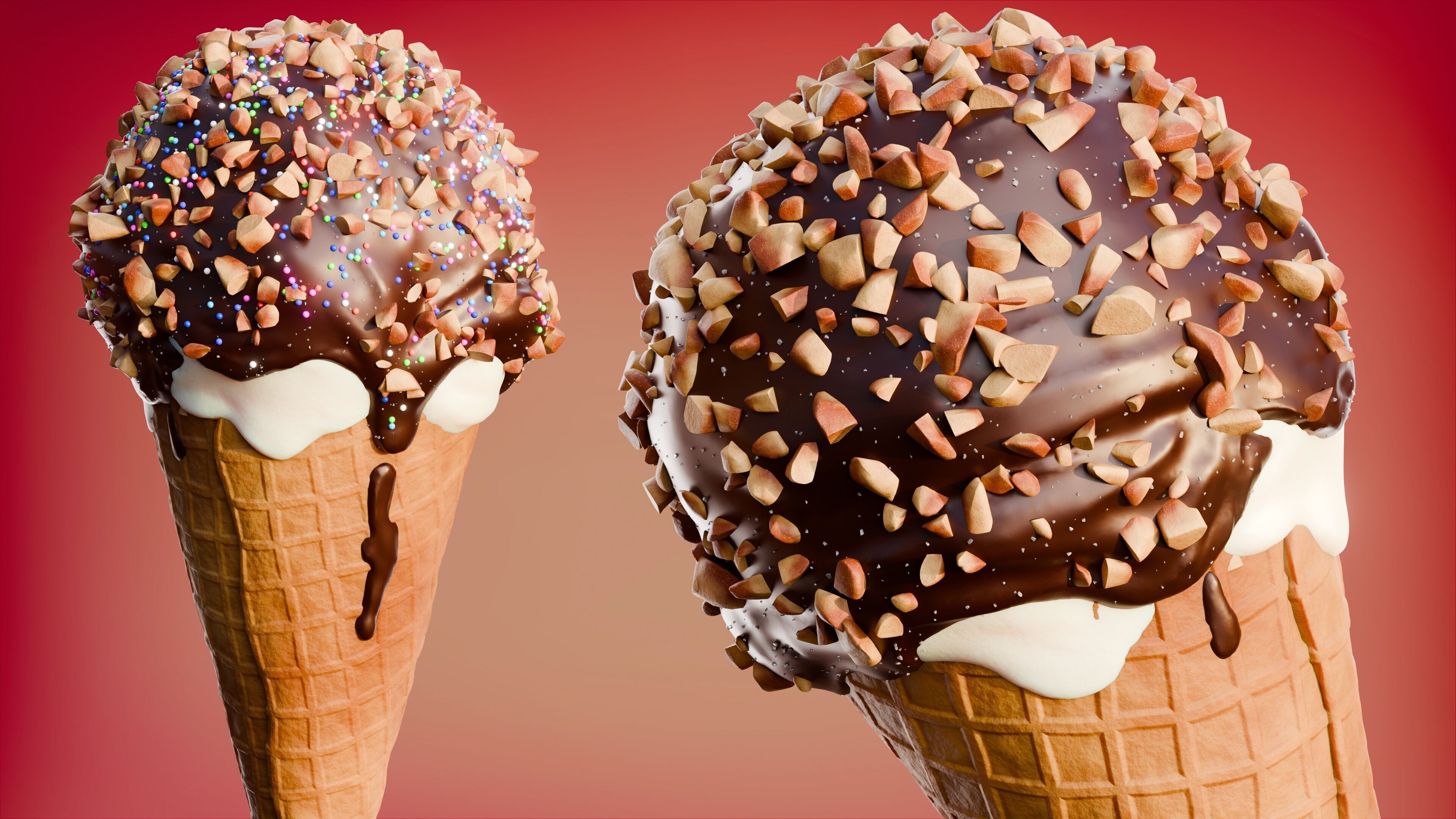 Ice Cream Drumsticks 3D model_3