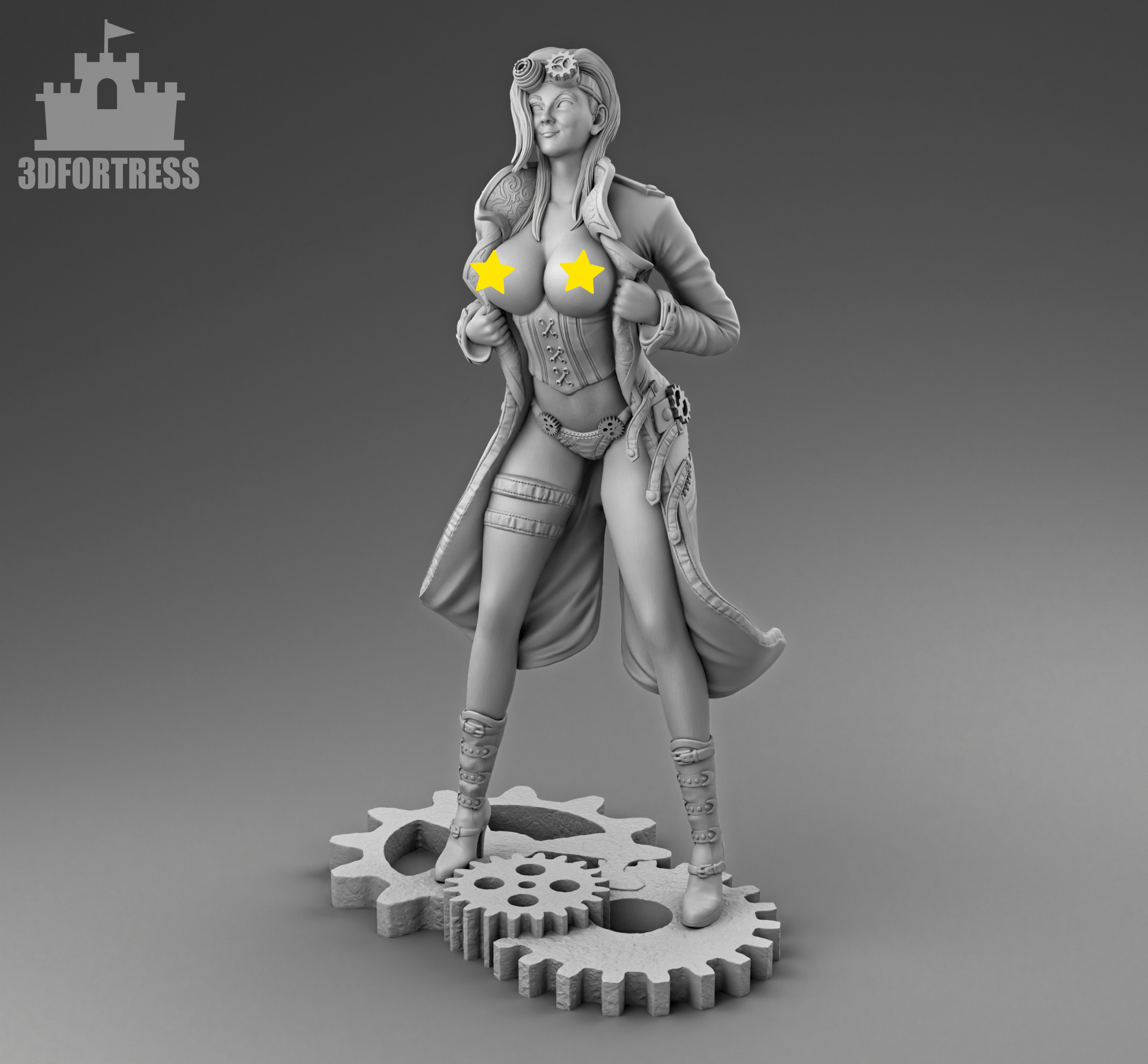  The girl in the cape 3D print model_1