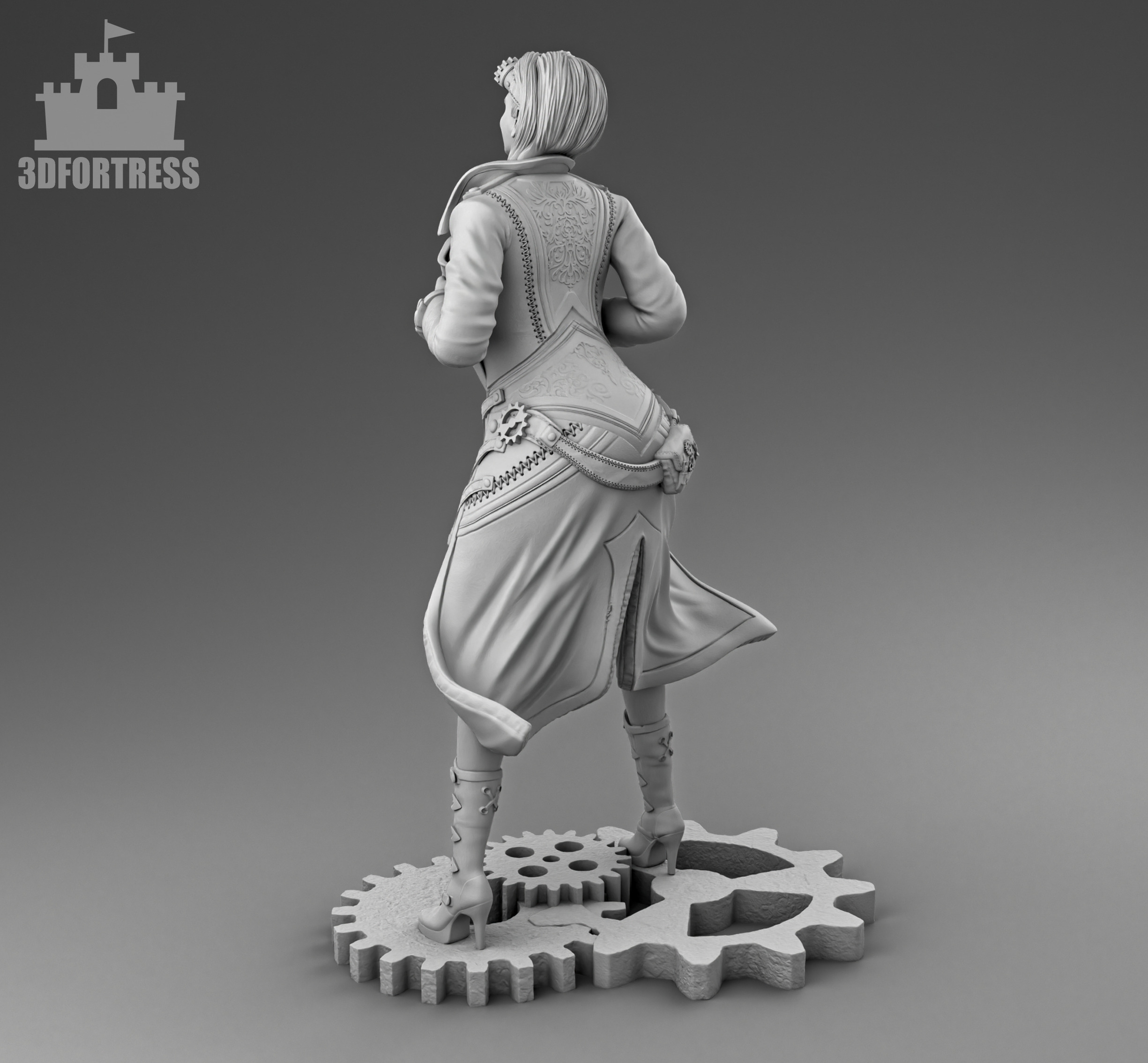  The girl in the cape 3D print model_2