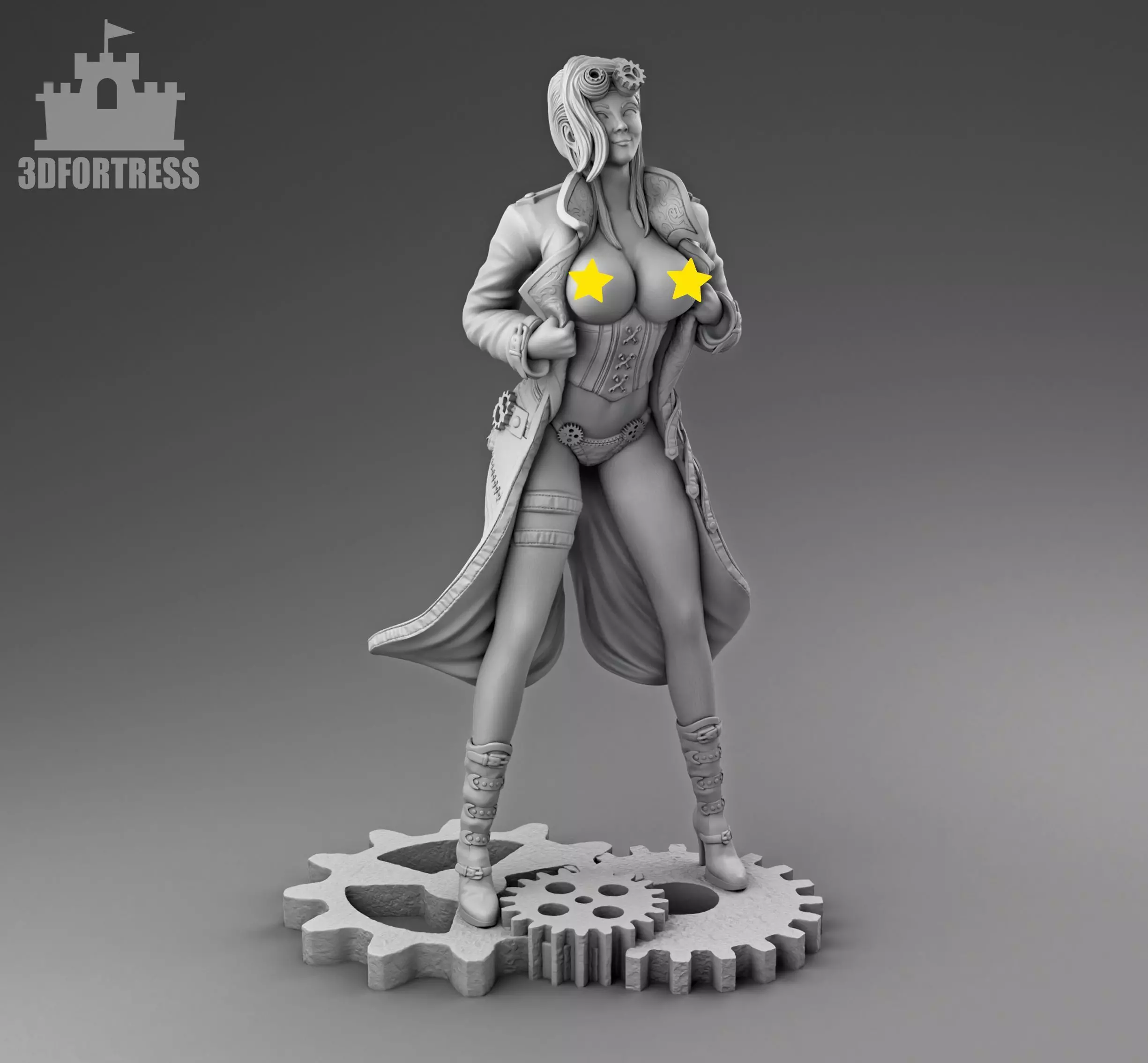  The girl in the cape 3D print model_0