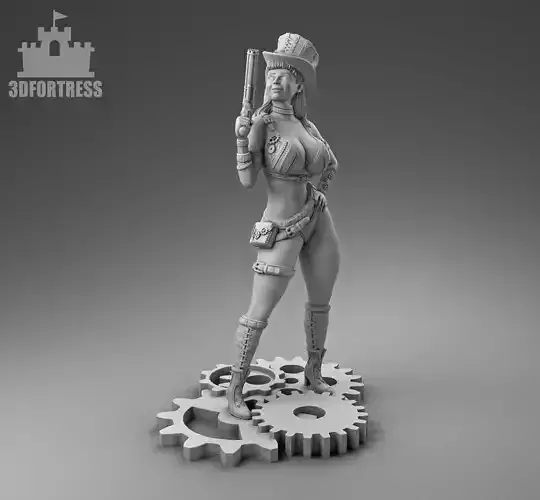  The girl with the gun 3D print model