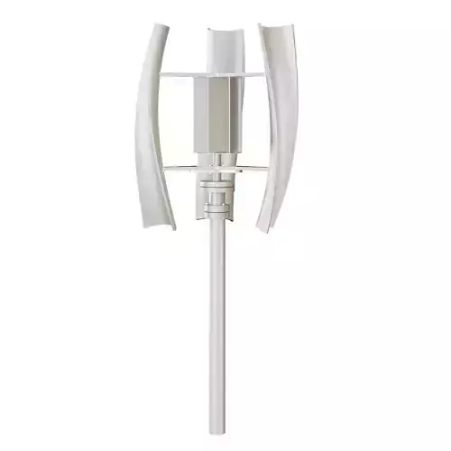 Vertical Wind Turbine With Solar Panels