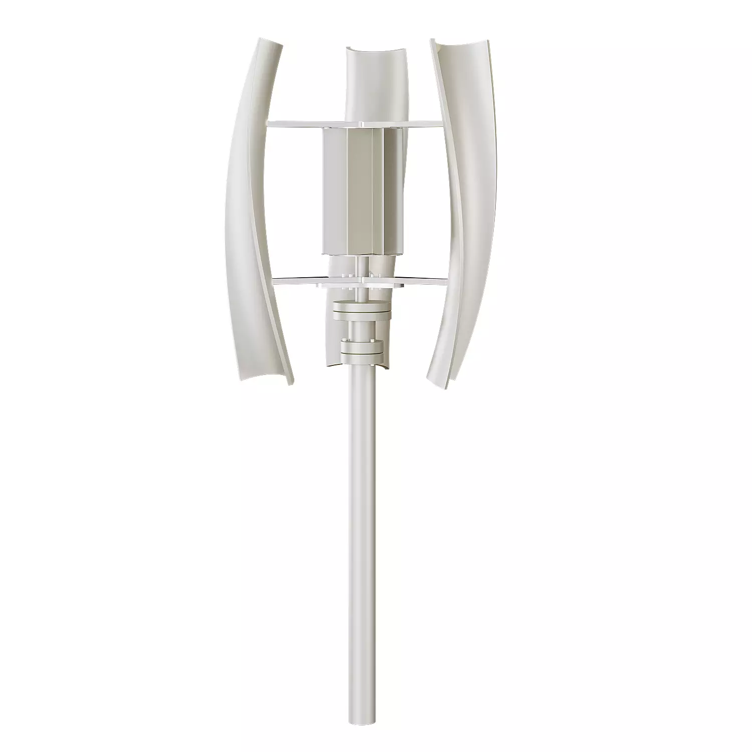 Vertical Wind Turbine With Solar Panels 3D model_0